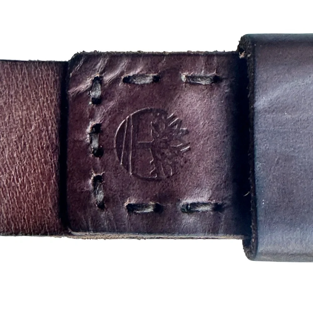 Timberland Men’s Pull Up Jean Brown Leather Belt Waist 37” - 41” Size 39